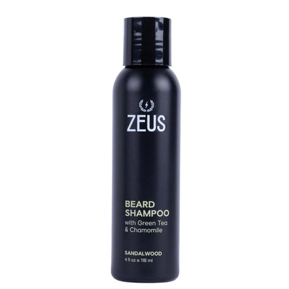 ZEUS Beard Shampoo Wash for Men with Natural Oils (8 Fl Oz) Sandalwood
