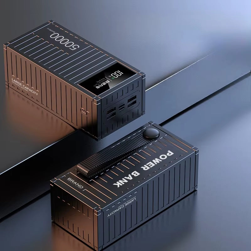 10000Mah to 50000Mah Long-Lasting Super Fast Charging 20W Container Power Bank with Ultra Large Capacity Portable Power Bank