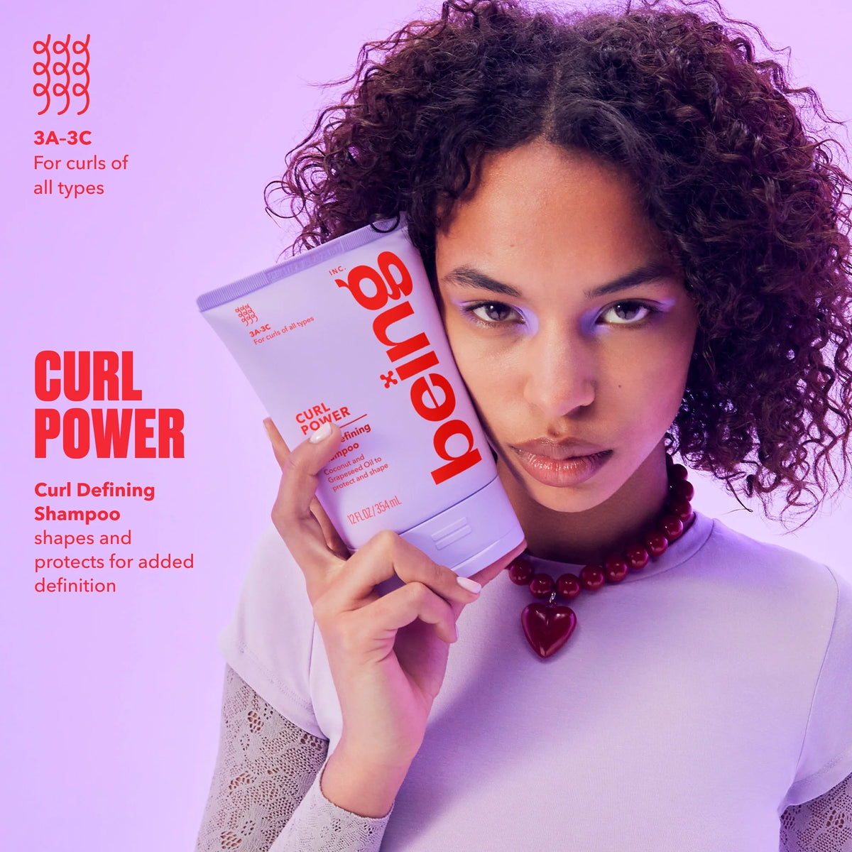 CURL POWER Curl Deﬁning Shampoo with Coconut and Grapeseed Oil 354Ml