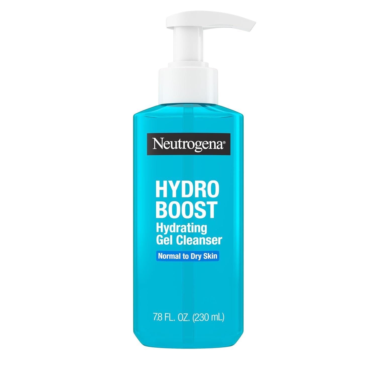 Hydro Boost Hydrating Face Wash &amp; Makeup Remover, Gentle Facial Cleanser Gel with Hyaluronic Acid, Locks Moisture for Soft Supple Skin, Hypoallergenic, Oil-Free, Soap-Free, 7.8 Fl Oz