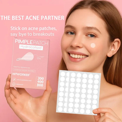 Hydrocolloid Acne Patch, 200 Pcs Deep Cleansing Acne Patches with Effective Coverage, Blemish Patches, Skin Care Gift for Men and Women
