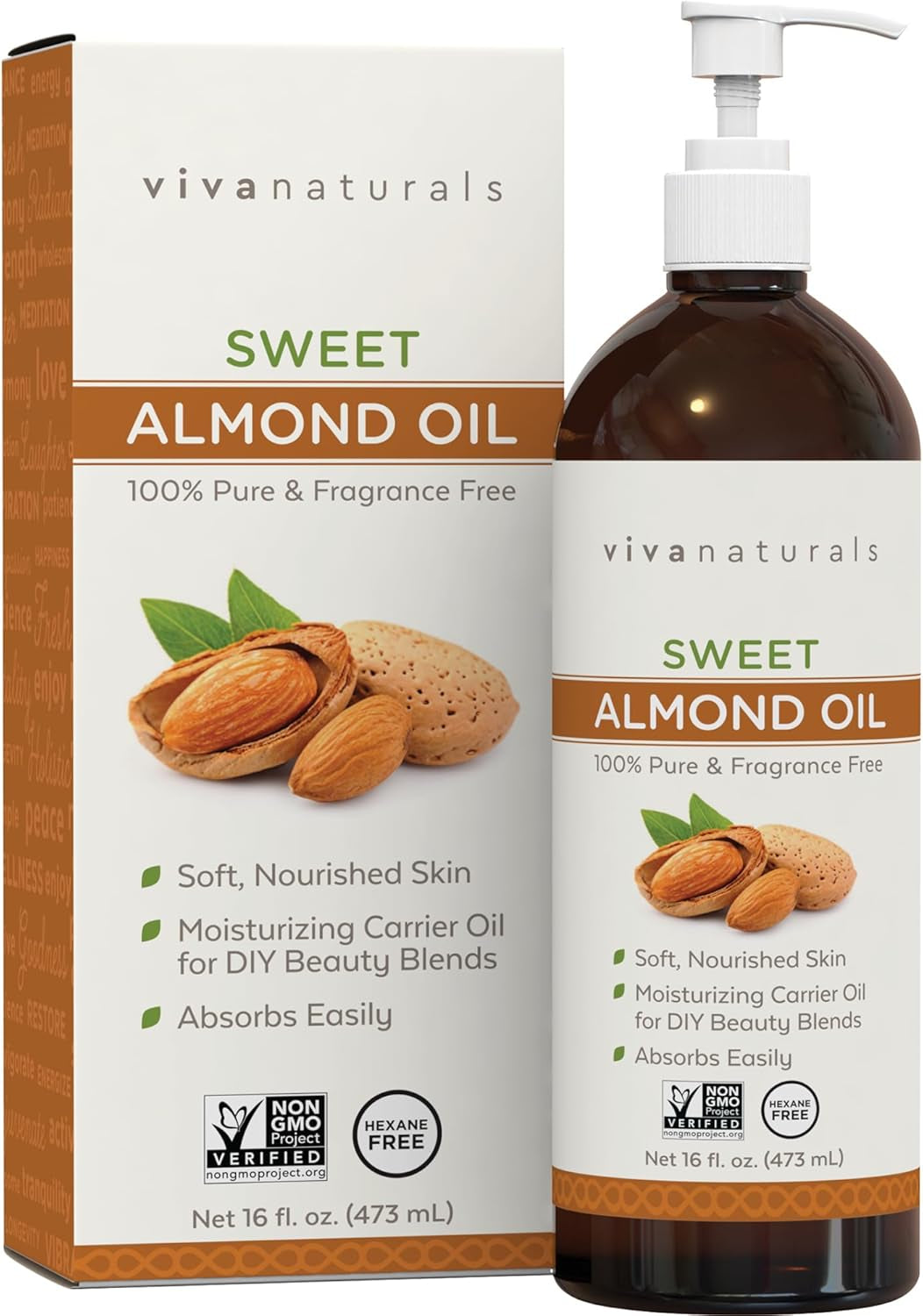 Viva Naturals Organic Fractionated Coconut Oil, 16 Fl Oz – Skin &amp; Hair Moisturizer, Massage Oil, Carrier Oil for Essential Oils