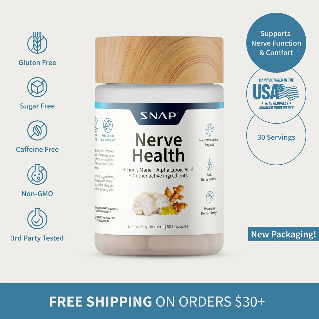 Nerve Health - All Natural Supplement for Nerve Support &amp; Mental Clarity