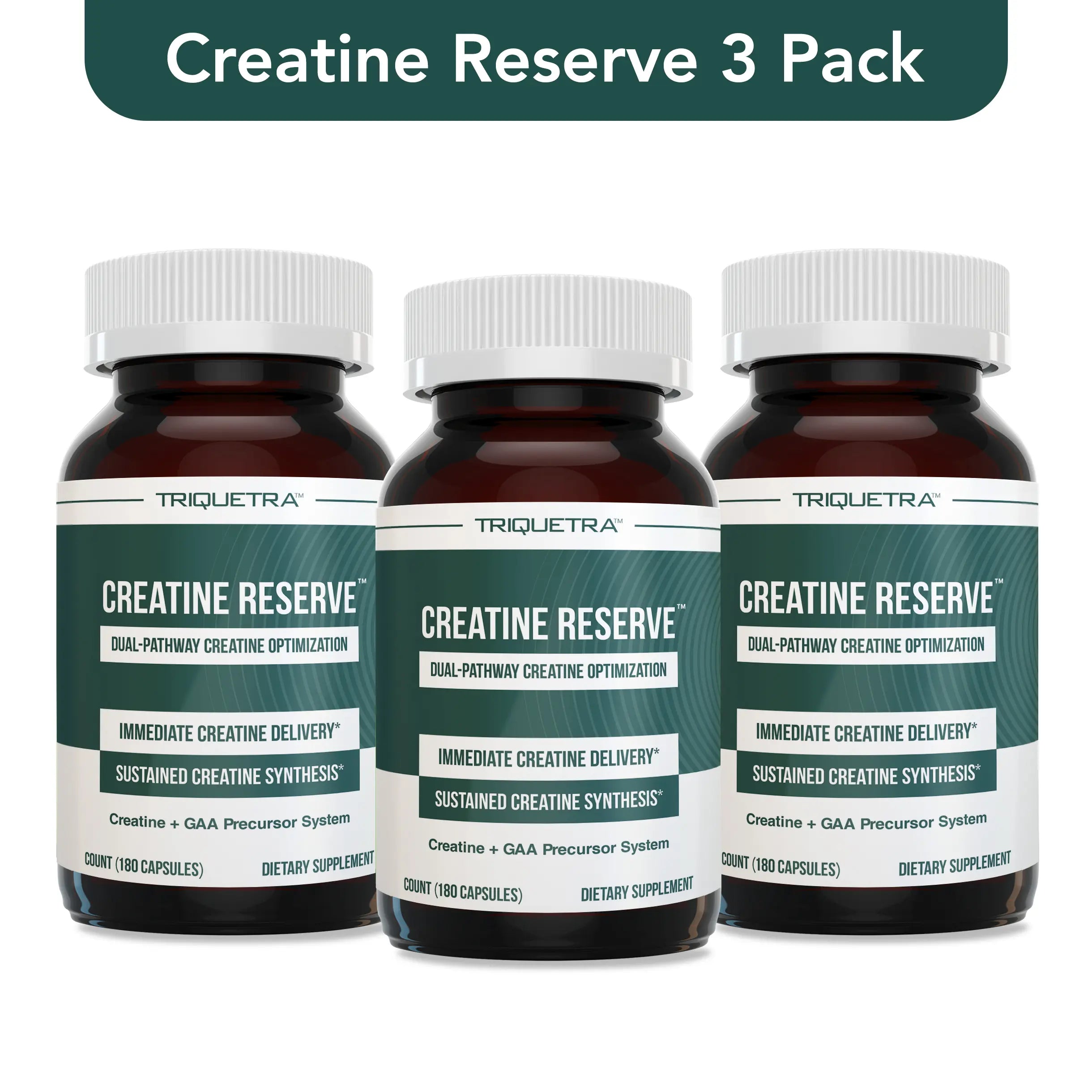 Creatine Reserve – Creatine Monohydrate + GAA with B Vitamins &amp; Taurine – Dual-Source Creatine Formula for Women &amp; Men – Non-Gmo (30 Servings)