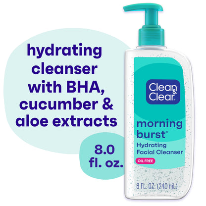 (3 Pack)  Morning Burst Hydrating Face Wash with BHA, 8 Fl. Oz
