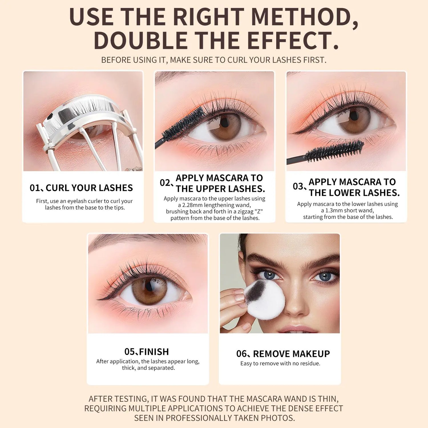 Waterproof Long-Lasting Mascara, 1 Pc Signal Black Glam Eye Lashes Lengthening Volumizing Styling Curling 4D Silicone Mascara Stick, Professional Eye Enhancement Product, Beauty Mascara, Enhancing Mascara, Glam Makeup, Voluminous Lengthening Mascara