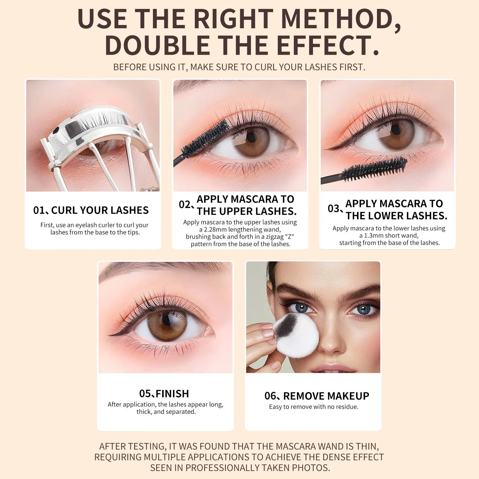 Waterproof Long-Lasting Mascara, 1 Pc Signal Black Glam Eye Lashes Lengthening Volumizing Styling Curling 4D Silicone Mascara Stick, Professional Eye Enhancement Product, Beauty Mascara, Enhancing Mascara, Glam Makeup, Voluminous Lengthening Mascara