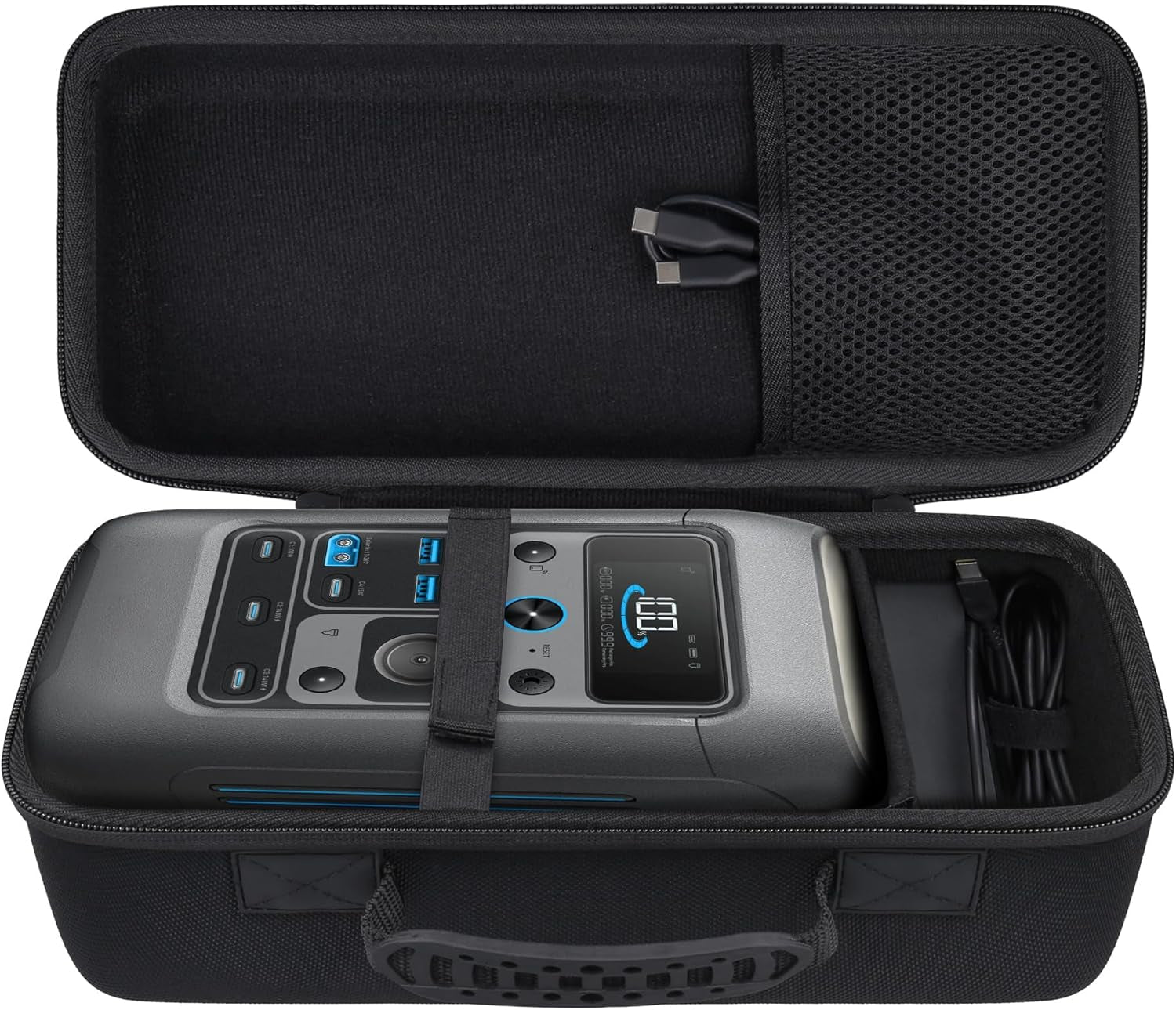 Co2Crea Hard Travel Case Compatible with Anker SOLIX C300 DC Power Bank Station, Outdoor 288Wh 90,000Mah Portable Power Station, 300W Solar Generator