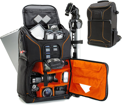USA Gear Camera Backpack for Photographers Dslr/Slr/Mirrorless Camera Bag with Laptop Slot, Rain Cover, Tripod Holder