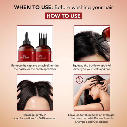 Korean Ginseng Hair Oil 6.7 Fl Oz | Nourishing &amp; Strengthening Hair Growth Oil | Lightweight, Non-Sticky Formula with Natural Oils for Healthy Scalp &amp; Stronger Hair