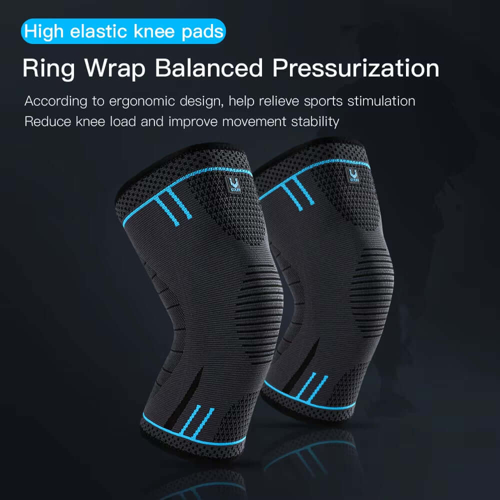 Compression Knee Support Sleeve for enhanced stability during sports activities, featuring ergonomic design for knee protection.
