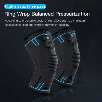 Compression Knee Support Sleeve for enhanced stability during sports activities, featuring ergonomic design for knee protection.