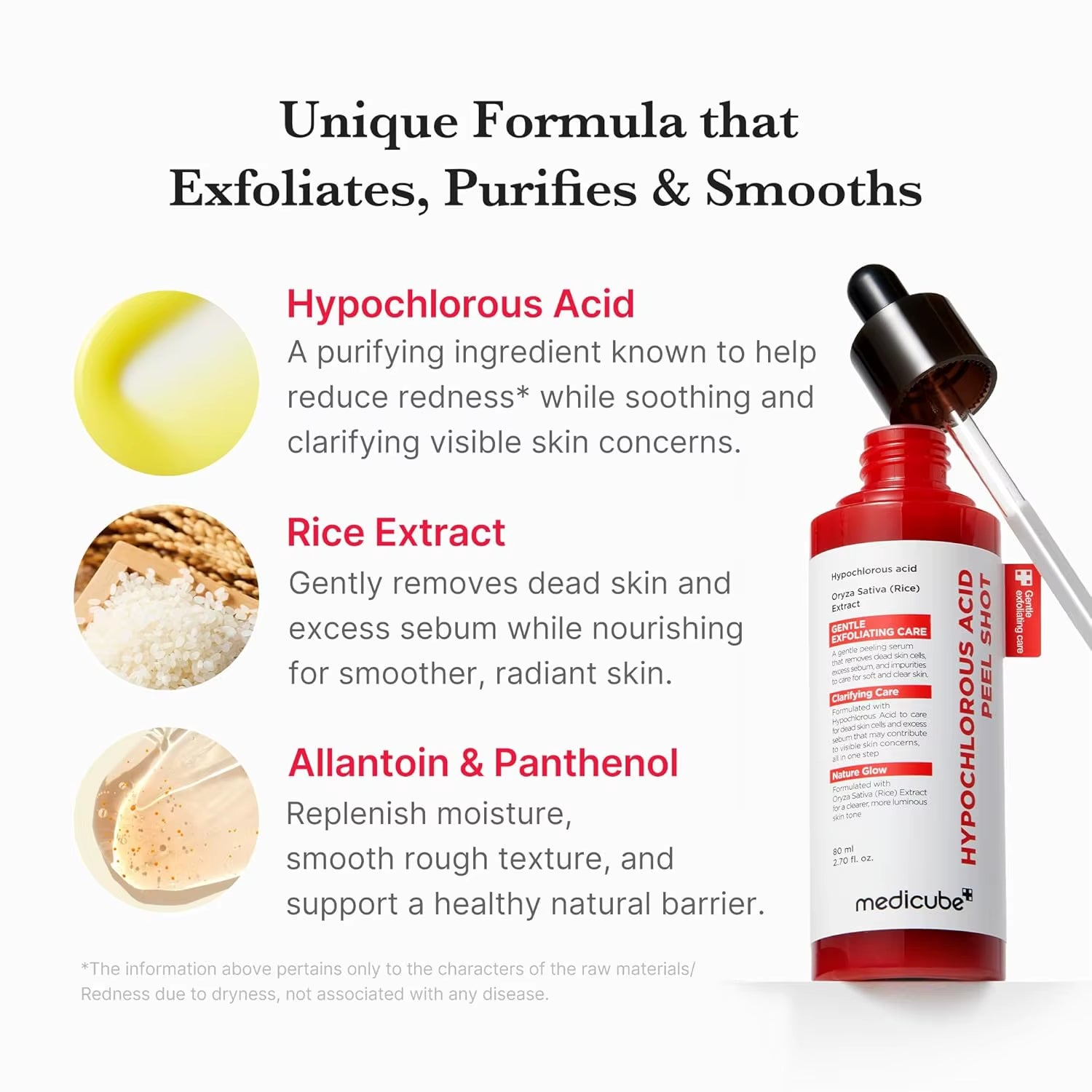 Medicube Peel Shot with Acid Gentle Exfoliating Serum for Dead Skin Cells Pores Blackheads Control for Exfoliating Serum