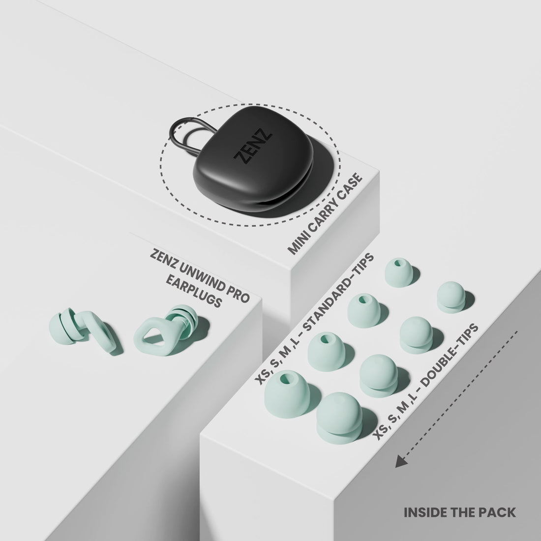 ZENZ - Unwind Pro Earplugs - Dew Mint