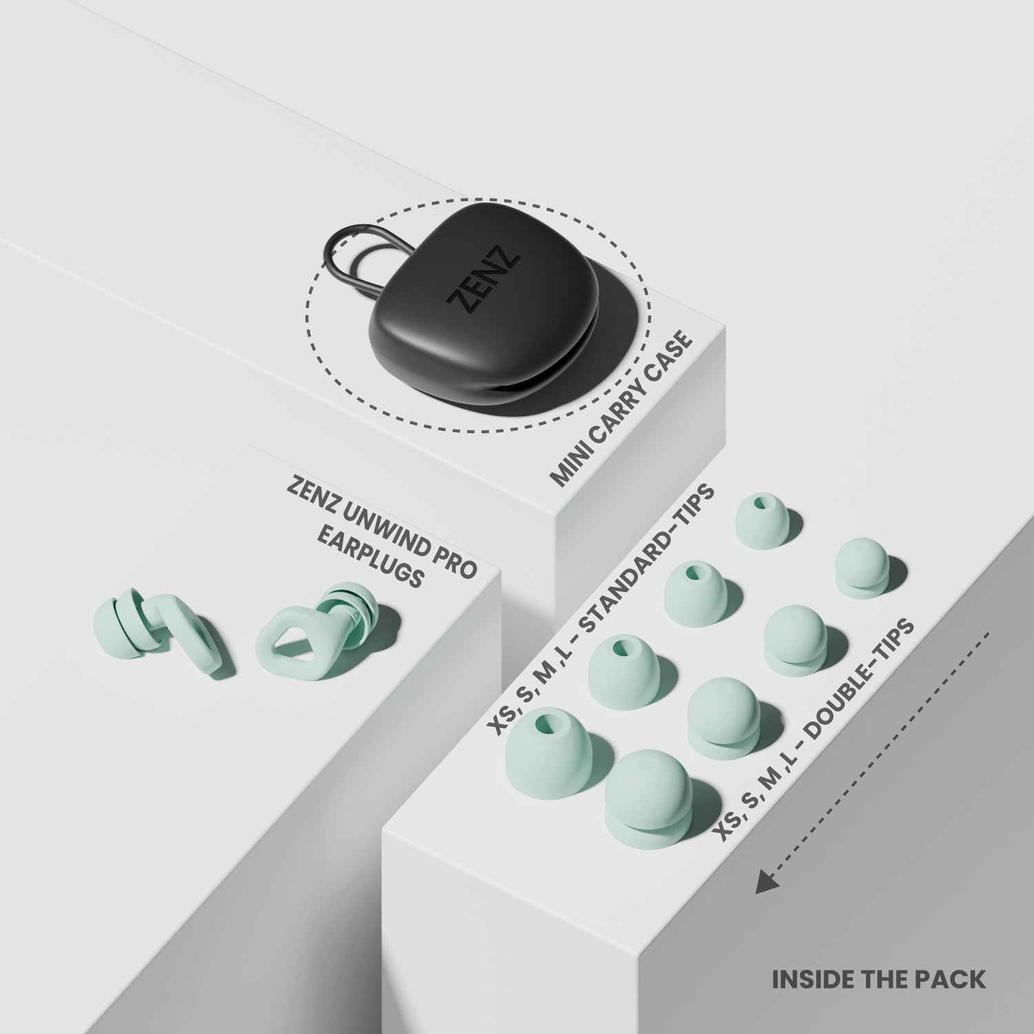 ZENZ - Unwind Pro Earplugs - Dew Mint