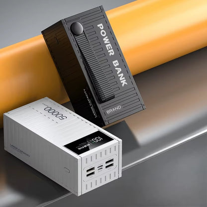 10000Mah to 50000Mah Long-Lasting Super Fast Charging 20W Container Power Bank with Ultra Large Capacity Portable Power Bank