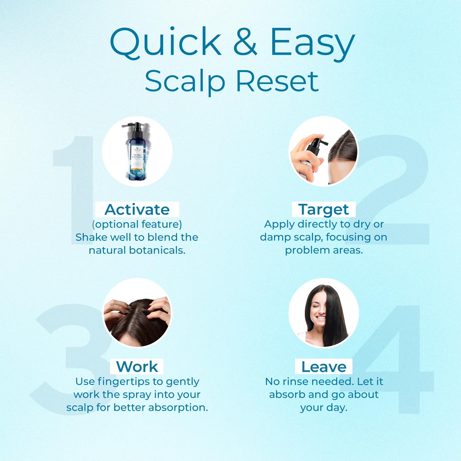 Dry Scalp Spray - Intensive Scalp Moisturizer for Men &amp; Women - Tea Tree Leave in Scalp Moisturizer for Dry Scalp, Flaky Buildup &amp; Excess Oil