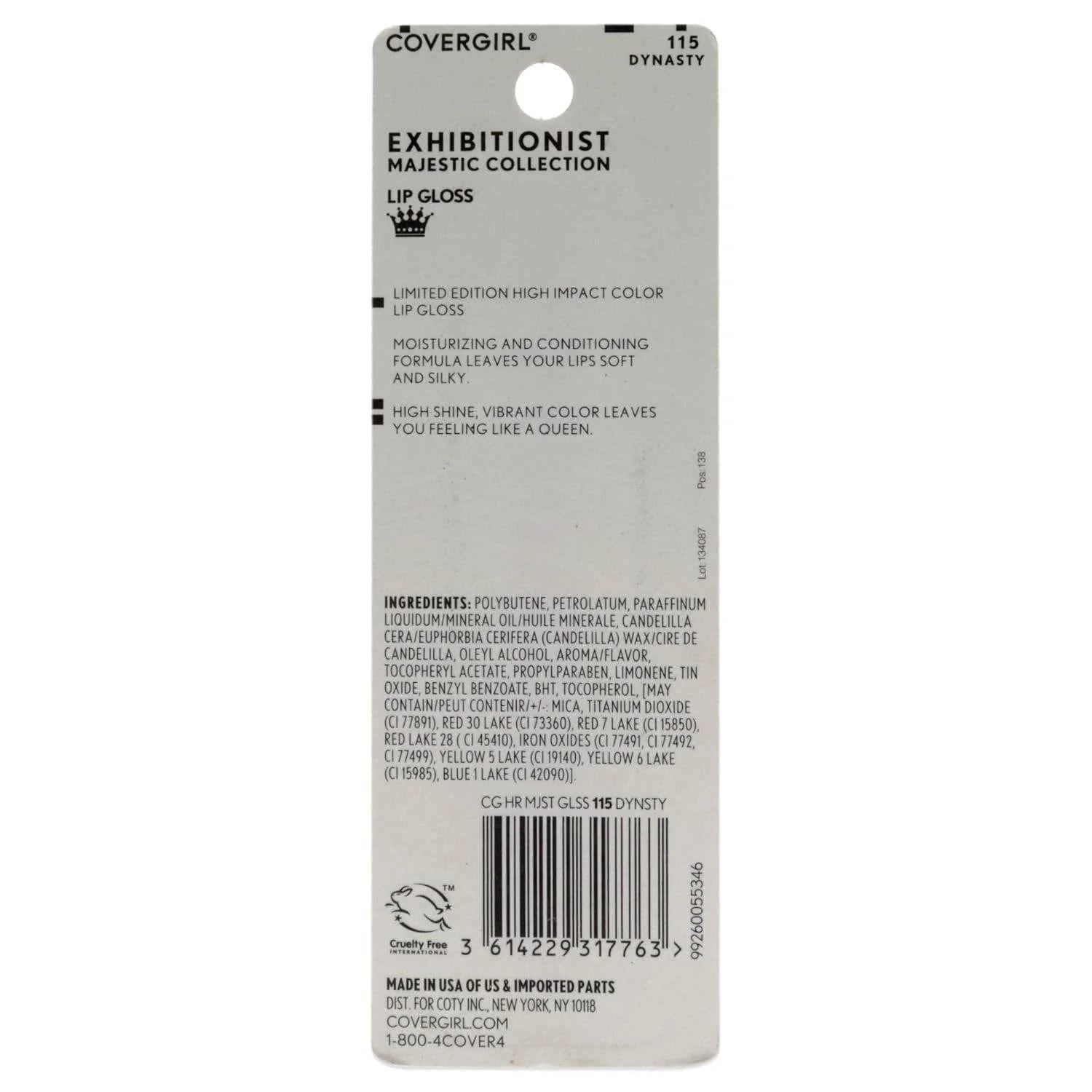 Covergirl Exhibitionist Majesty Lip Gloss - Dynasty Lip Gloss Women 0.12 Oz