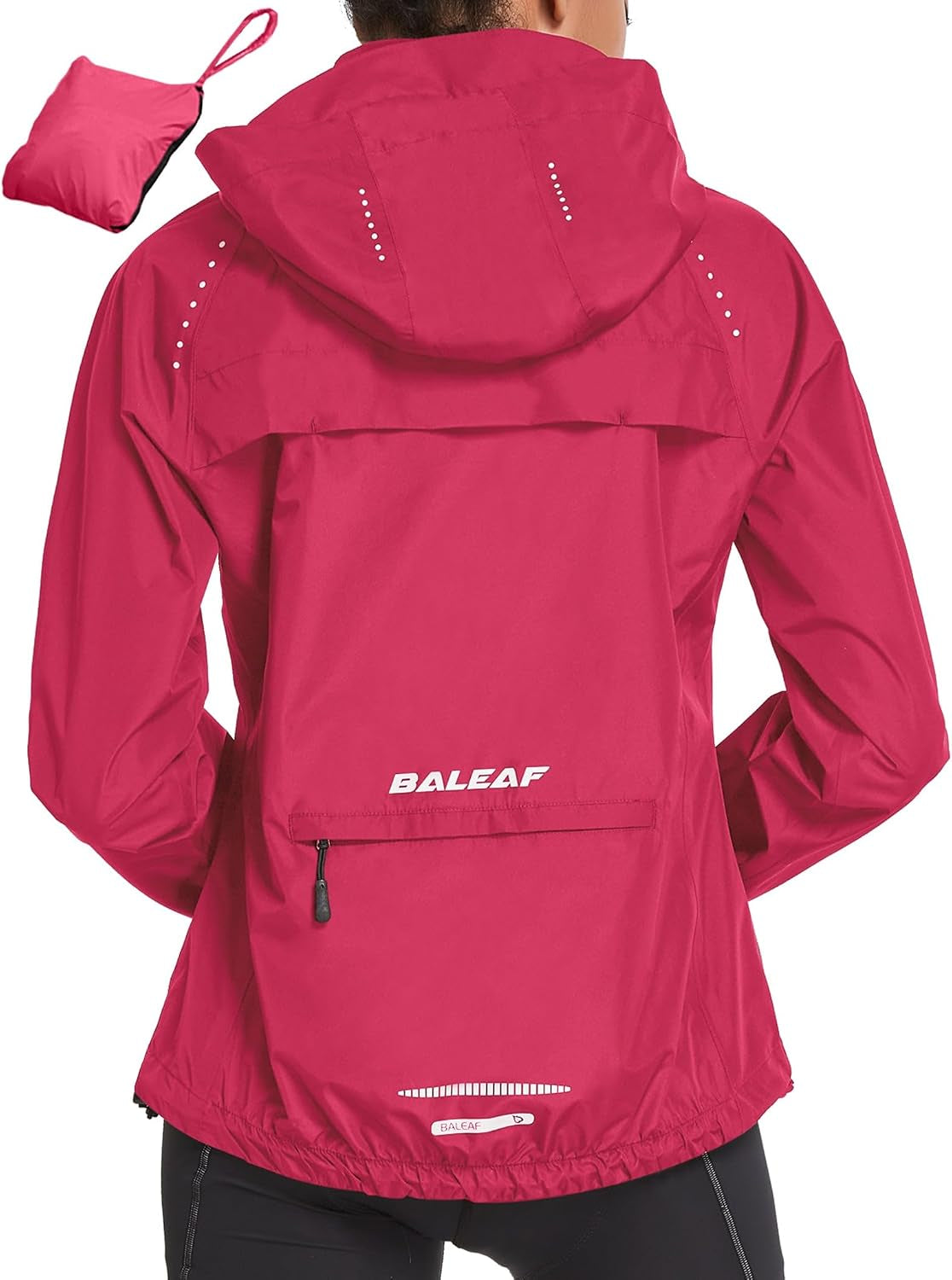 Baleaf Packable Rain Jacket Women Waterproof Lightweight Jackets Hooded