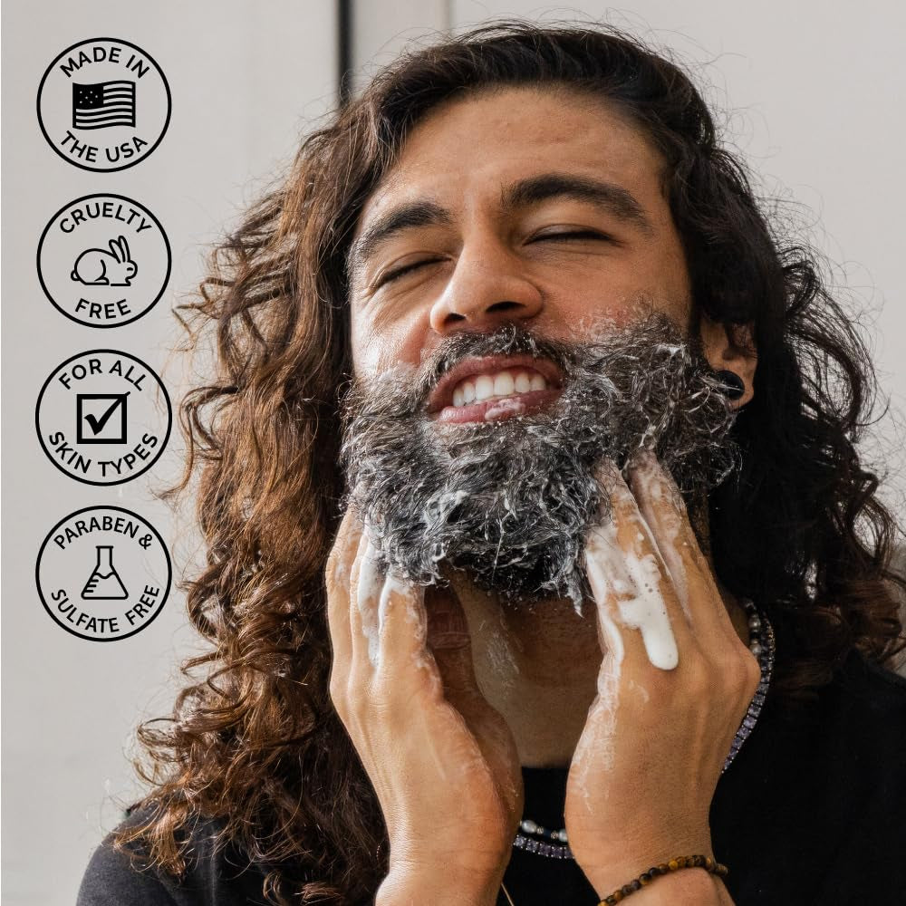 ZEUS Beard Wash Set for Men, Beard Shampoo &amp; Conditioner (Sandalwood)