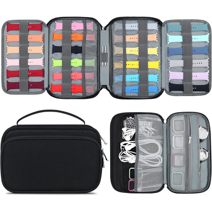 Watch Bands Storage Bag,Watch Band Storage Case Hold 36 Smart Watch Straps,Travel Organizer Bag for Apple Watch Bands Watch Pin