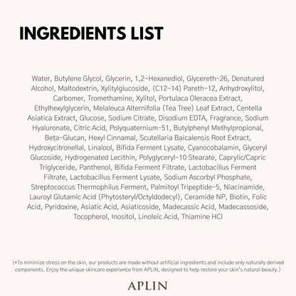 APLIN Pink Tea Tree Synergy Serum 30Ml/Skin Moisturizer/Facial Moisturizers/1.01 Fl. Oz, CICA, Hyaluronic Acid and Niacinamide, Korean Skin Care, Hydrating