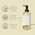 Makeup cleansing oil for blackheads in a bottle, highlighting pore cleansing benefits and moisturizing properties.