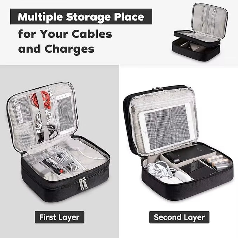Storage Bagsportable Digital Storage Bag for USB Cables Electronics Travel Organizer Small Gadget Pouch with Multiple
