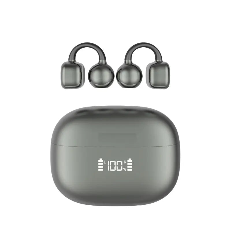 PAXA Earclip C7 Clip-On Design Wireless Earphones, Upgraded Panoramic Sound Headset, Comfortable Wearing &amp; IPX5 Waterproof Sports Earbuds for Work, Fitness