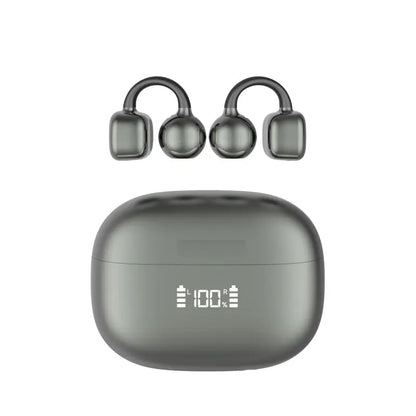 PAXA Earclip C7 Clip-On Design Wireless Earphones, Upgraded Panoramic Sound Headset, Comfortable Wearing &amp; IPX5 Waterproof Sports Earbuds for Work, Fitness