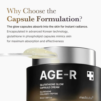 Medicube AGE-R Glow Capsule Facial Cream Instant Lifting Moisturizer Collagen Peptide Fo Uneven Skin Tone Korean Skin Care