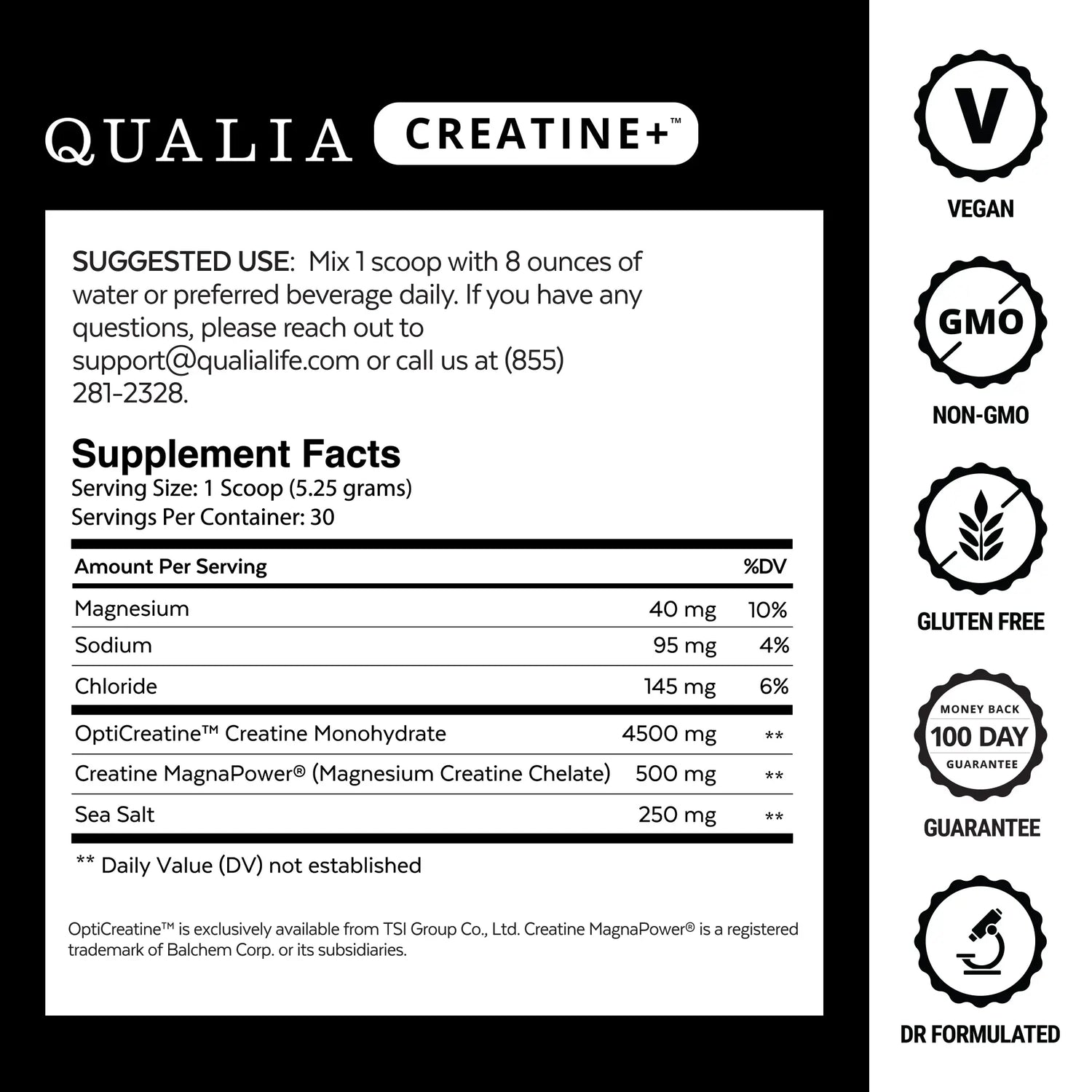 Qualia Creatine | Advanced Creatine Complex | 2 Creatine Sources + Magnesium | Optimized Creatine Absorption | Muscle Performance, Brain Function, &amp; Healthy Aging