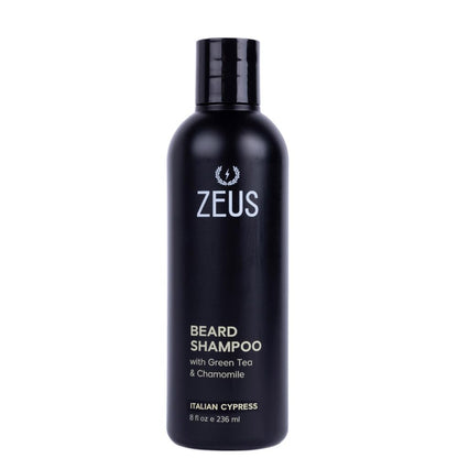 ZEUS Beard Shampoo Wash for Men with Natural Oils (8 Fl Oz) Sandalwood