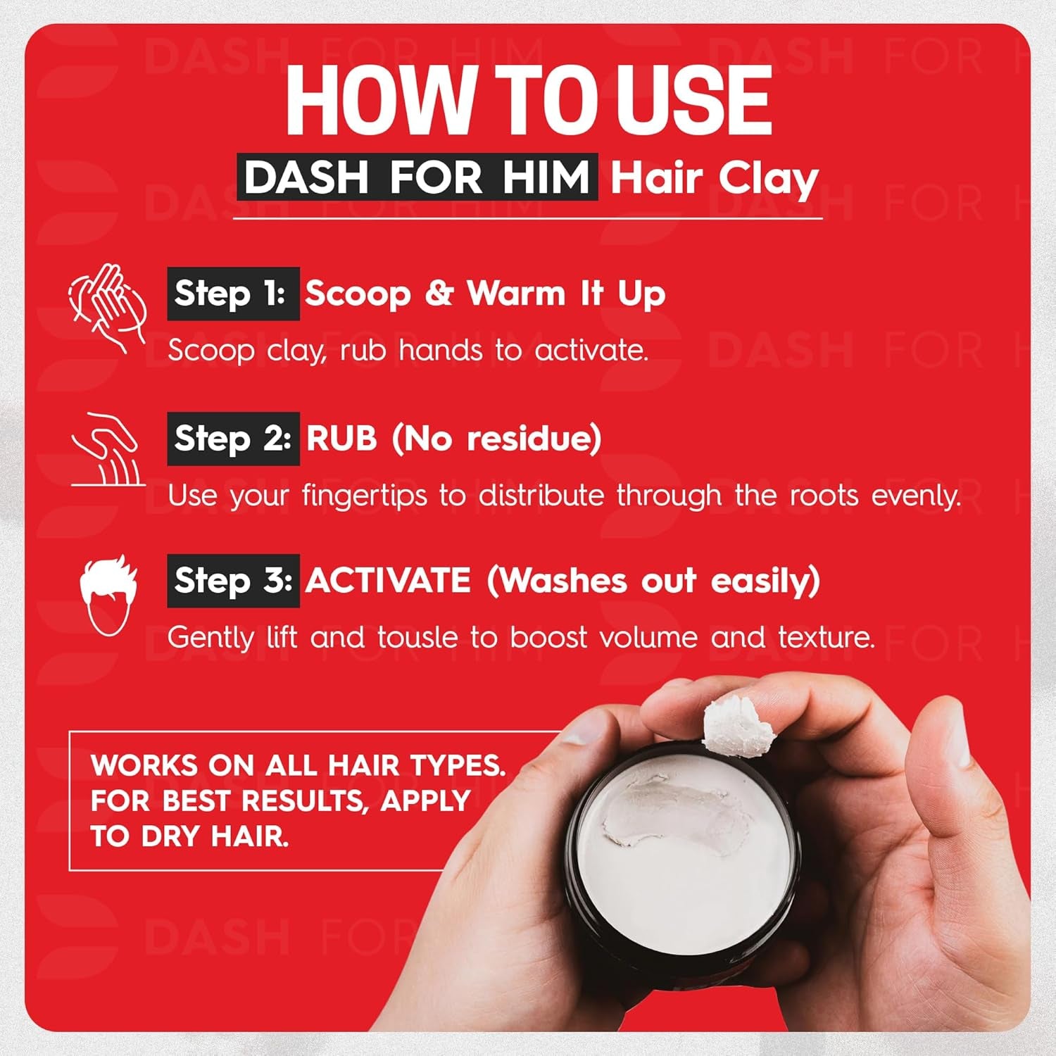 Hair Clay for Men – Matte Finish | Medium Hold, Adds Volume &amp; Texture | Scented, Clean Ingredients, Non-Greasy &amp; Easy to Wash Out | Barber-Grade Men’S Styling Clay | Made in the USA 2Oz