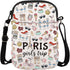 Paris Weekend Gift Bag - Vacation Theme Travel Bag with Paris Skyline Design - Perfect for Girls&