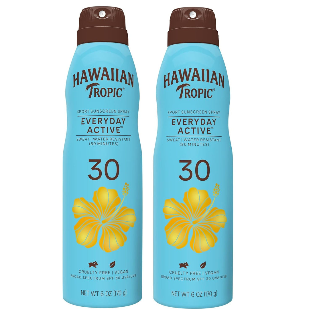 Everyday Active Clear Spray Sunscreen SPF 30| Sunscreen Spray SPF 30, Sunblock, Oxybenzone Free, 6Oz Each Twin Pack