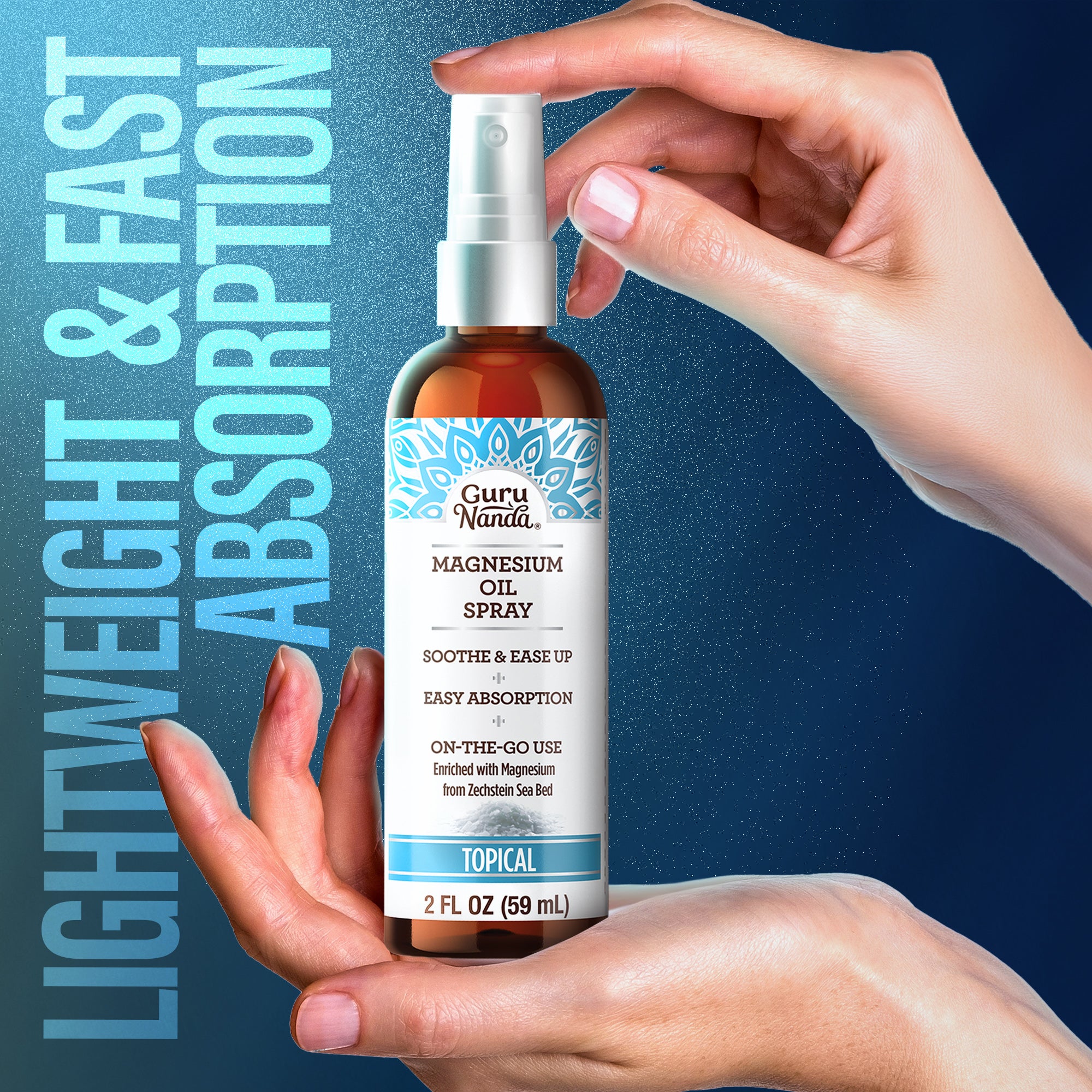 Magnesium Oil Spray for Muscle Relief &amp; Soothing Aches - Quick Absorbing- 2Oz