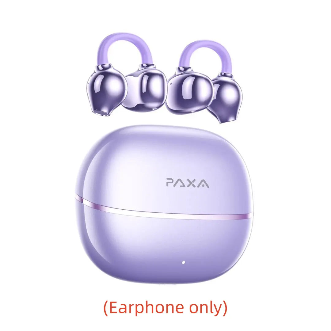 PAXA Earclip C7 Clip-On Design Wireless Earphones, Upgraded Panoramic Sound Headset, Comfortable Wearing &amp; IPX5 Waterproof Sports Earbuds for Work, Fitness