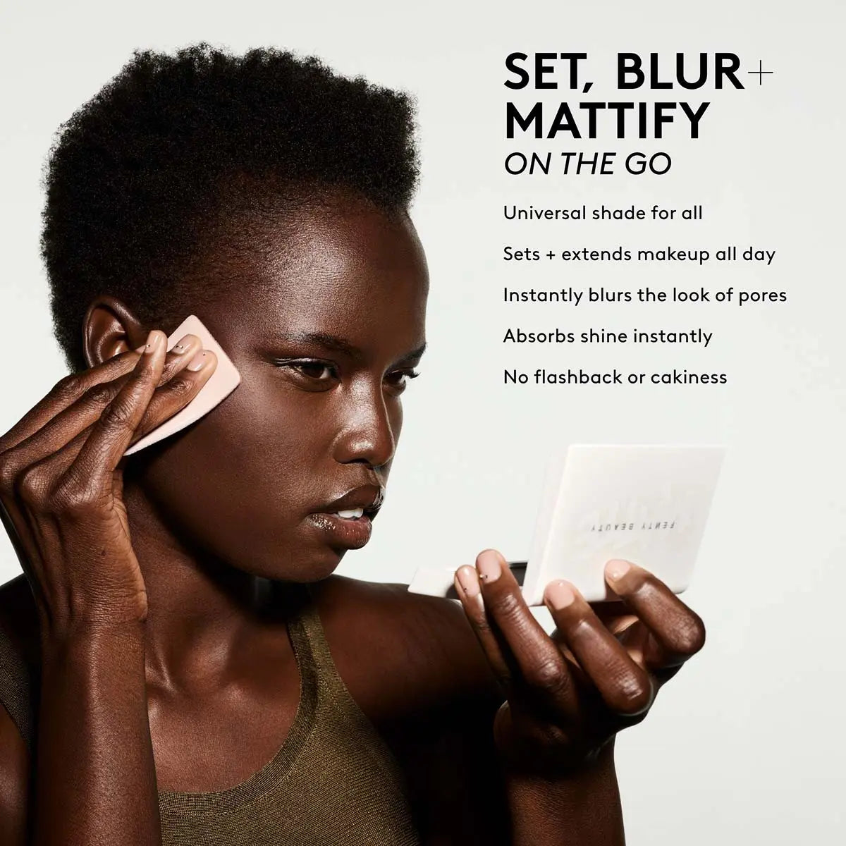 Fenty Beauty Oil Control Duo: Invisimatte Instant Setting + Blotting Powder and the Imposter Invisi-Boost Volumizing Dry Shampoo