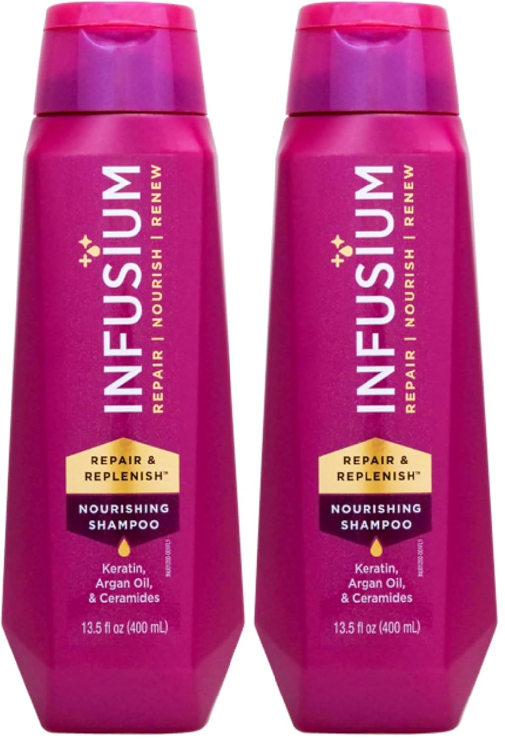 Infusium Repair and Replenish Nourishing Shampoo - Hydrating and Clarifying Shampoo for Build up - Ceramides, Keratin, and Argan Oil - 33.8 Oz