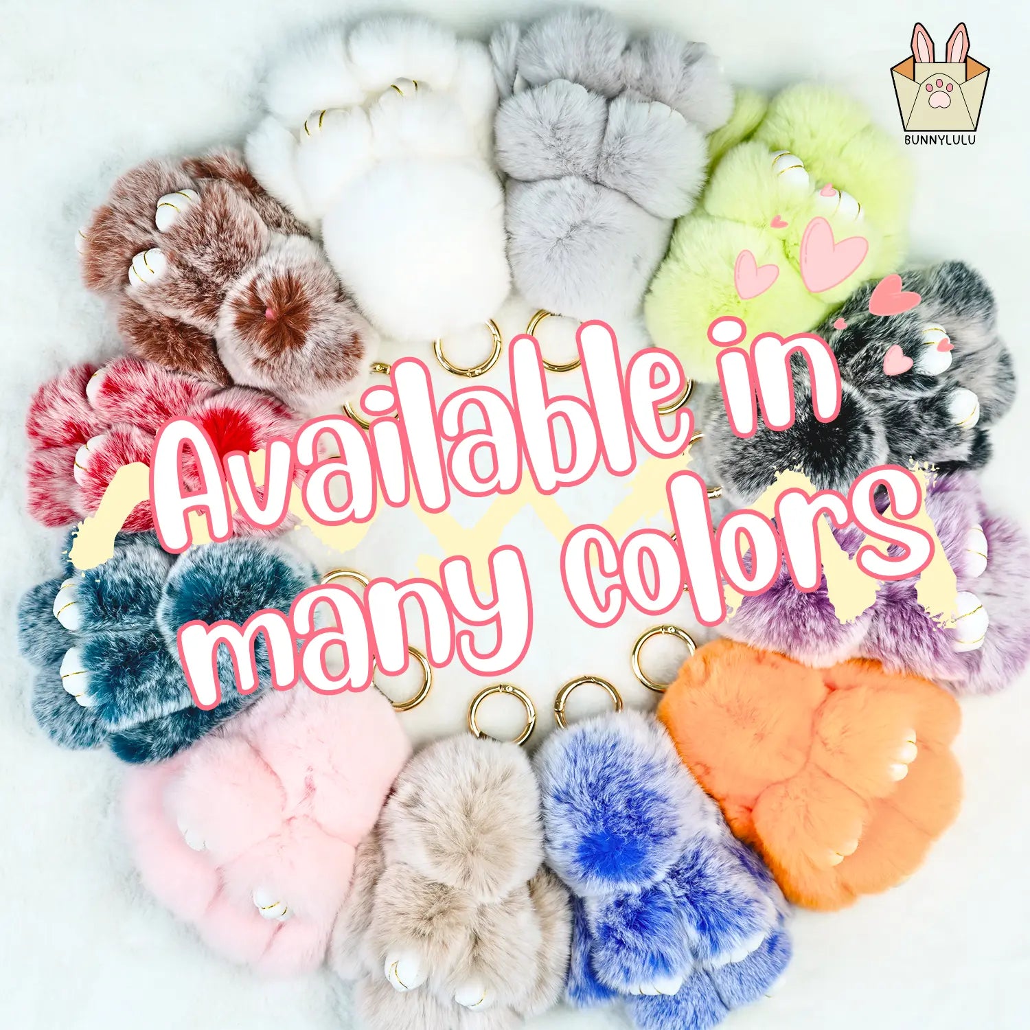 【Bunnylulu】Handmade Bunny Pompom Keychain with Tin Box, Summervibes Graduation Gift for Friends &amp; Students, Stress-Relief Charm, Keepsake Gift
