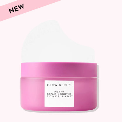 Glow Recipe Vitamin C Brightening Korean Toner Pads - Gentle, Caffeine-Infused, Radiance-Boosting Skincare for Adults with Dry &amp; All Skin Types, Korean Facial Toner Pads