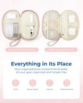 BAGSMART Electronics Organizer Bag Double-Layer Digital Storage Bags Multi-Function Travel Charger Cable Pouch for Flash Drive