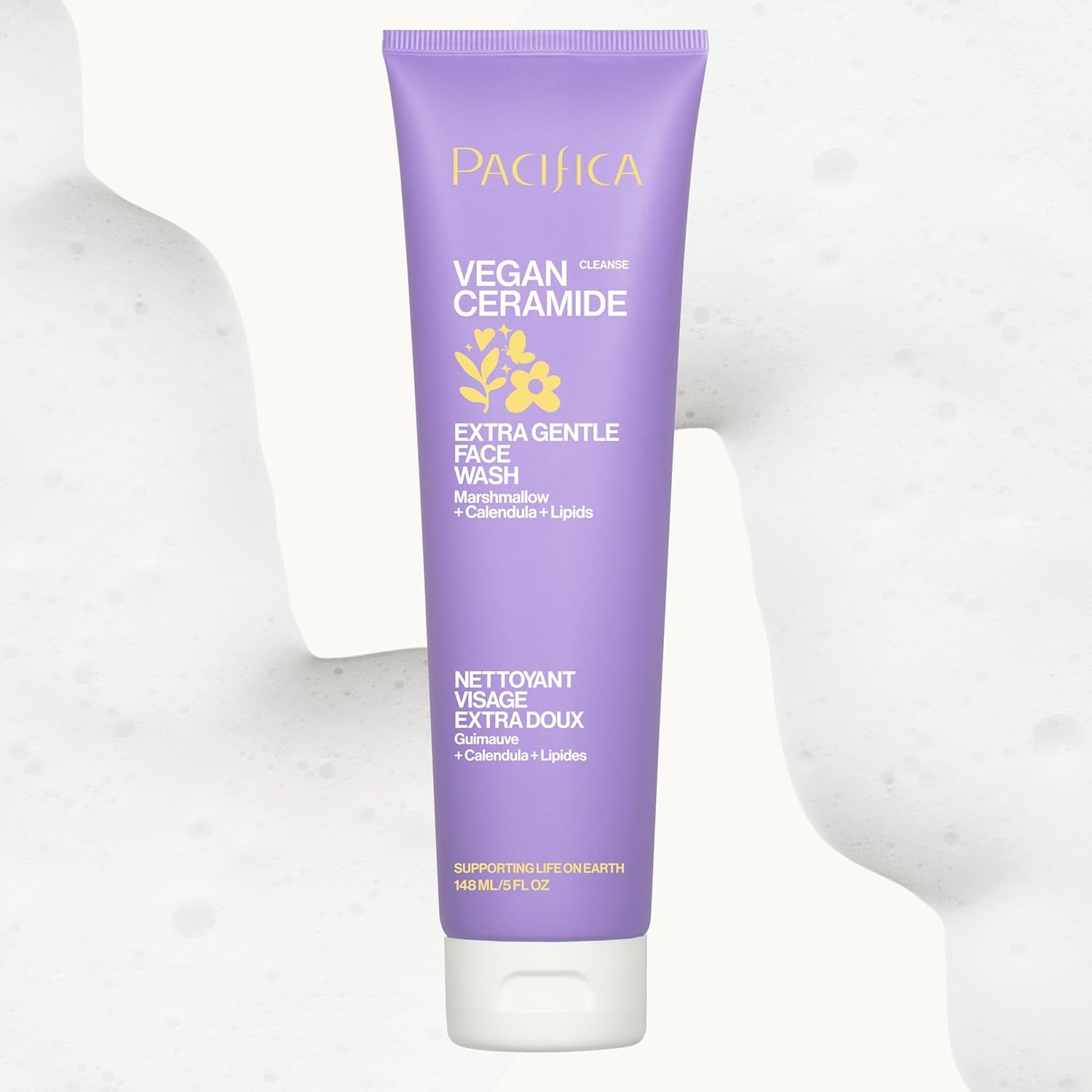 Face Wash for Sensitive Skin Facial Cleanser Vegan Ceramide Barrier Repair Extra Gentle for Daily Fragrance Free for Sensitive Skin, Clean Beauty, Vegan &amp; Cruelty-Free Dermatologist Tested