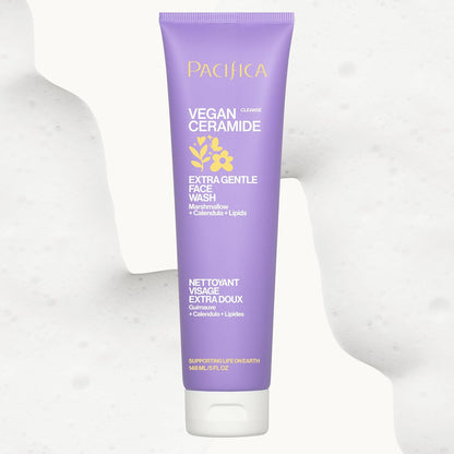 Face Wash for Sensitive Skin Facial Cleanser Vegan Ceramide Barrier Repair Extra Gentle for Daily Fragrance Free for Sensitive Skin, Clean Beauty, Vegan &amp; Cruelty-Free Dermatologist Tested