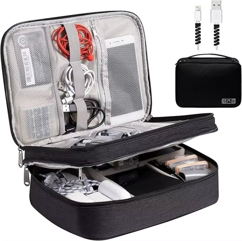 Storage Bagsportable Digital Storage Bag for USB Cables Electronics Travel Organizer Small Gadget Pouch with Multiple