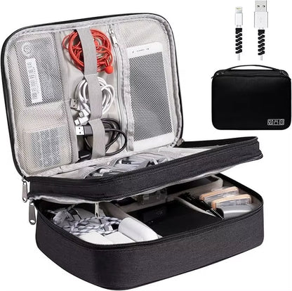 Storage Bagsportable Digital Storage Bag for USB Cables Electronics Travel Organizer Small Gadget Pouch with Multiple
