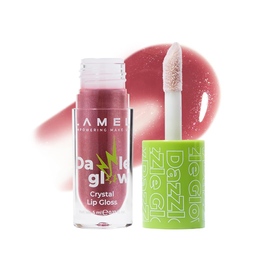 Lamel Dazzle Glow Crystal Clear Lip Gloss - Hydrating Lip Gloss - Non Sticky - Colored - Moisturizing - №404 You Can