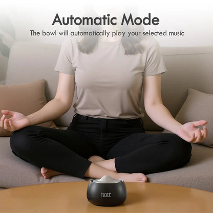 Portable Electronic Tibetan Singing Bowl, 8 Healing Frequencies (396-963Hz), Calming Device with Timer, Vibration &amp; Auto/Manual Mode, - Meditation Bowl for Sound Therapy, Yoga, Relaxation, Reiki, Deep Sleep, Spiritual Gift Choice
