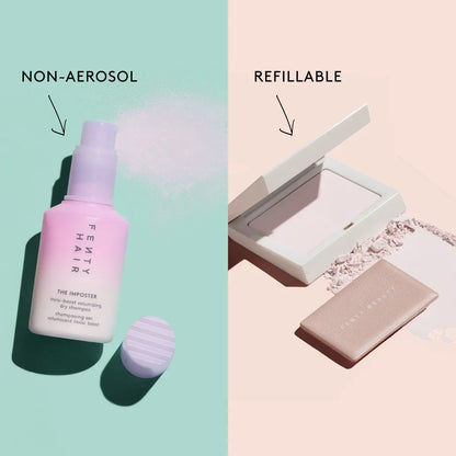 Fenty Beauty Oil Control Duo: Invisimatte Instant Setting + Blotting Powder and the Imposter Invisi-Boost Volumizing Dry Shampoo